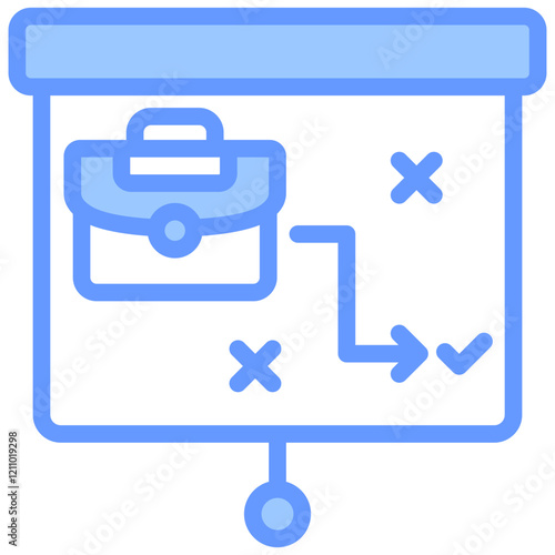 Strategic Planning Blue Icon