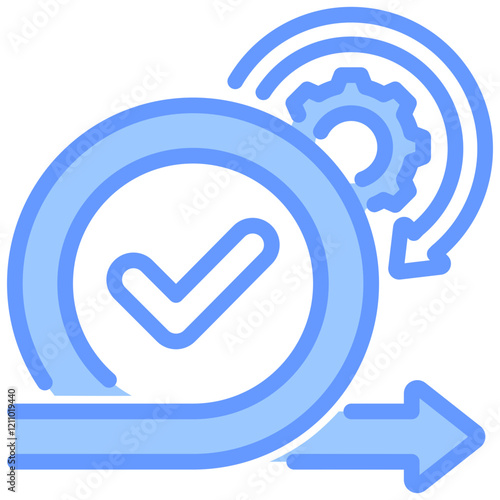 Scrum Blue Icon