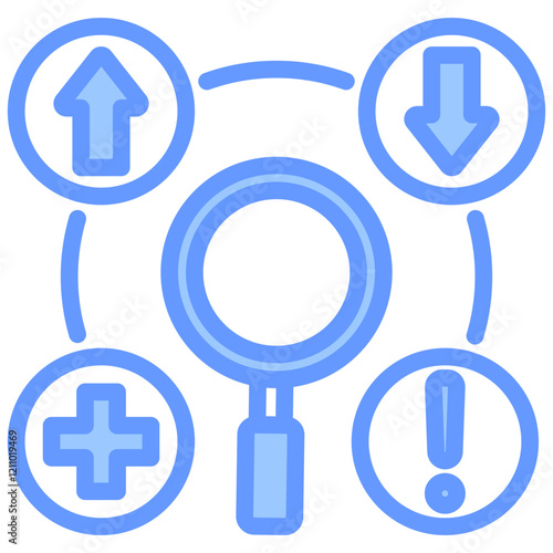 Swot Analysis Blue Icon