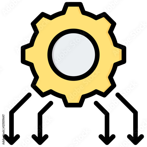 Resource Allocation Outline Color Icon