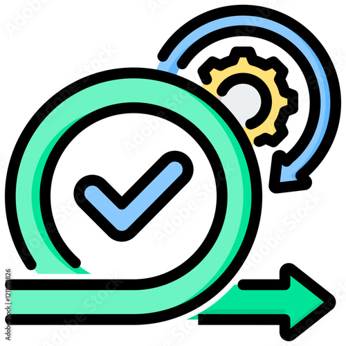 Scrum Outline Color Icon