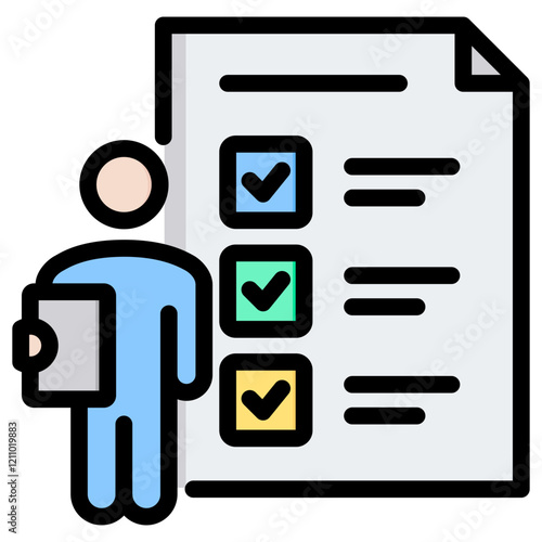 Accountability Outline Color Icon