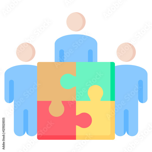 Team Building Flat Icon