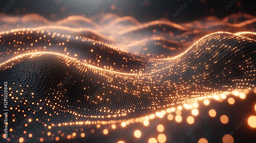 Illuminated Wavy Surface Abstract Digital Art Illuminated Wavy Surface Abstract Digital Art