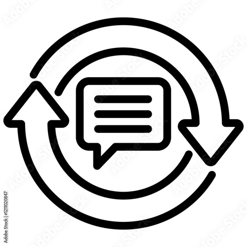 Feedback Loop Outline Icon