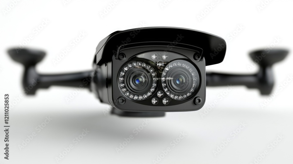 Surveillance technology in focus - a CCTV camera capturing security, monitoring surroundings, enhancing safety, recording footage, observing activity, deterring crime, modern equipment. Surveillance technology in focus - a CCTV camera capturing security, monitoring surroundings, enhancing safety, recording footage, observing activity, deterring crime, modern equipment.
