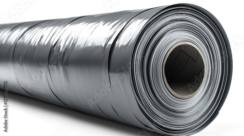 Durable Roll of Dark Gray Plastic Sheeting for Construction and Landscaping photo