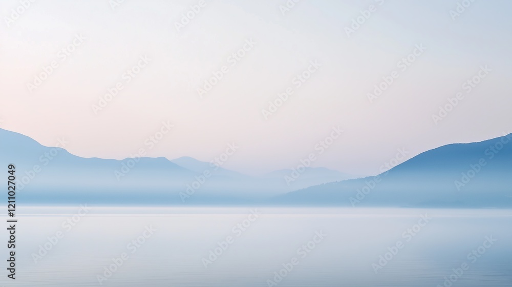 A serene composition of smoke gently diffusing in shades of soft blue