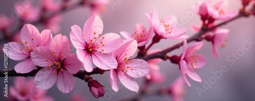 Wallpaper Mural Delicate pink cherry blossom flowers in full bloom, showcasing nature's beauty. Torontodigital.ca