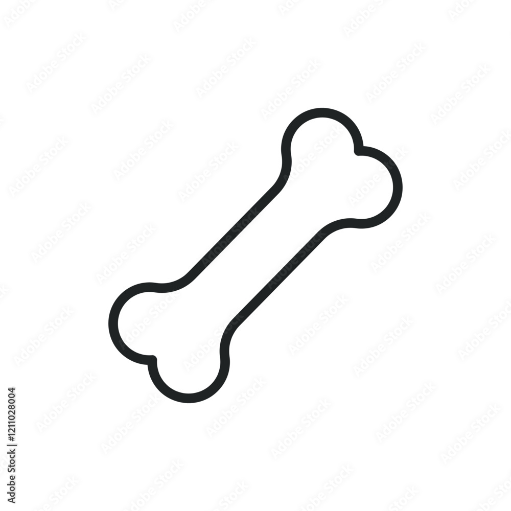 Dog bone thin line icons. Editable stroke and Perfect pixel on transparent background Dog bone thin line icons. Editable stroke and Perfect pixel on transparent background