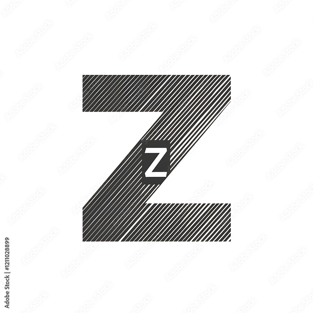 Obraz premium Letter Z graphic vector diagram