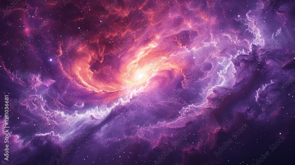 Cosmic Nebula Swirling With Stars Cosmic Nebula Swirling With Stars