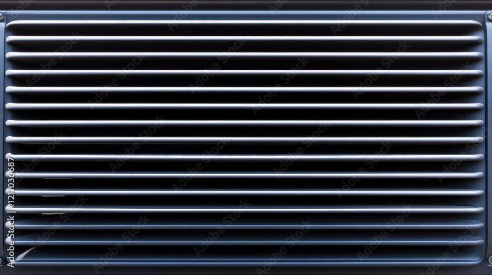 Air conditioning unit with symmetrical metal fins, providing efficient cooling