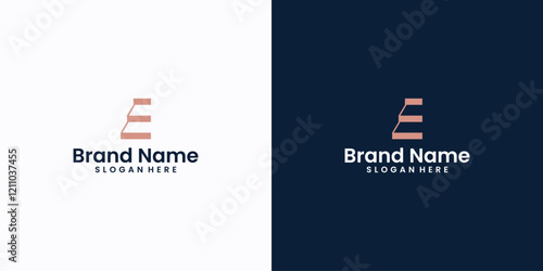 letter e and ladder logo