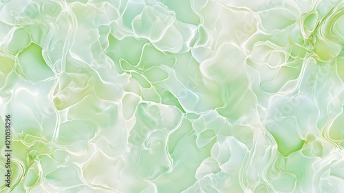 Fluid abstract art displaying soft green tones digital creation modern aesthetic artistic environment abstract view visual harmony