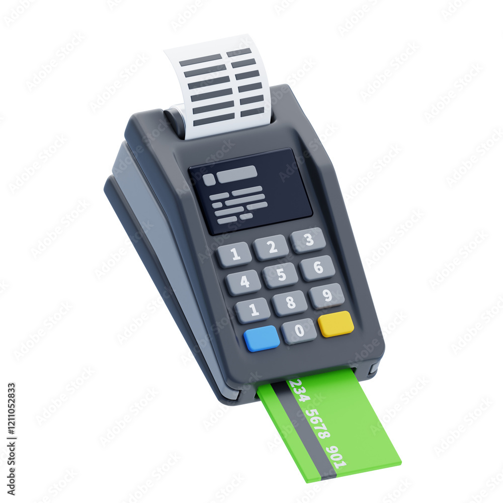 3D Credit Card Processing with Receipt Printer 3D Credit Card Processing with Receipt Printer