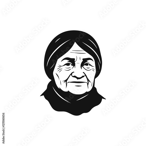 silhouette of a grandmother
