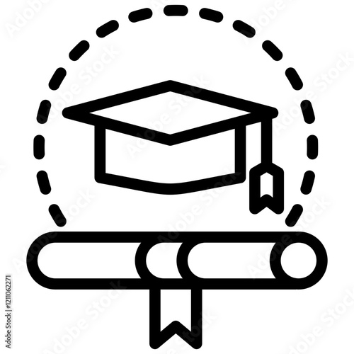 Academic Degrees Outline Icon
