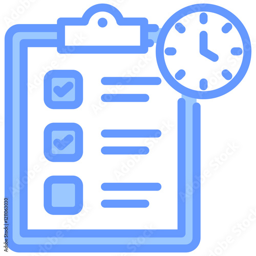 Mock Exams Blue Icon