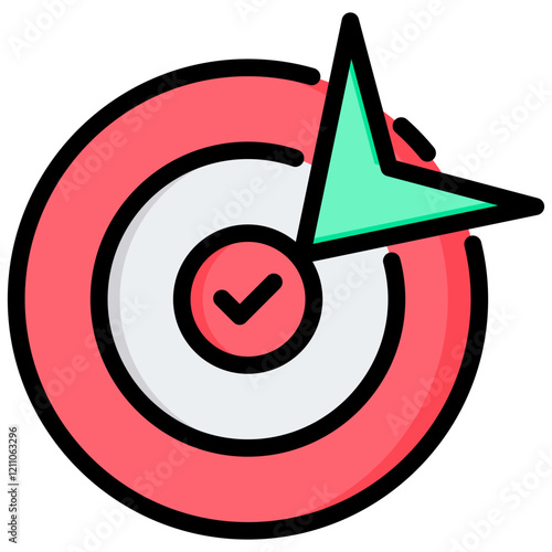 Goals Outline Color Icon