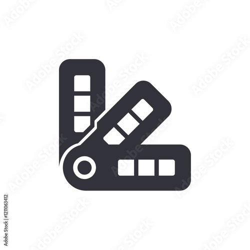 Color pallette solid icons, minimalist vector illustration ,simple transparent graphic element .Isolated on white background