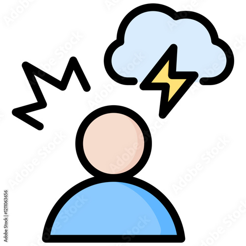 Distress Outline Color Icon