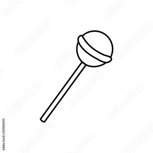 Lollipop design sketch on white background showcasing sweet confectionery treat