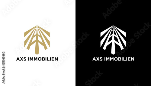 Letter A Immobilien Logo - Real Estate - Vector ICON Template 