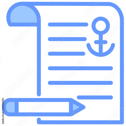 Bill Of Lading Blue Icon