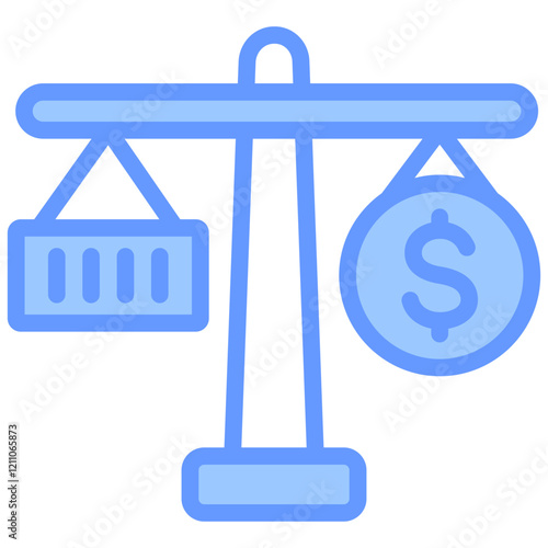 Trade Balance Blue Icon photo