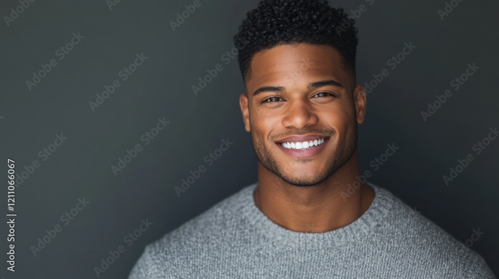 Obraz premium Portrait of a Smiling Young Man