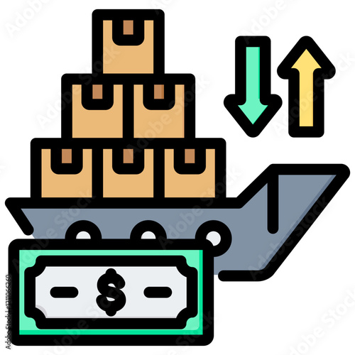 Tariff Outline Color Icon