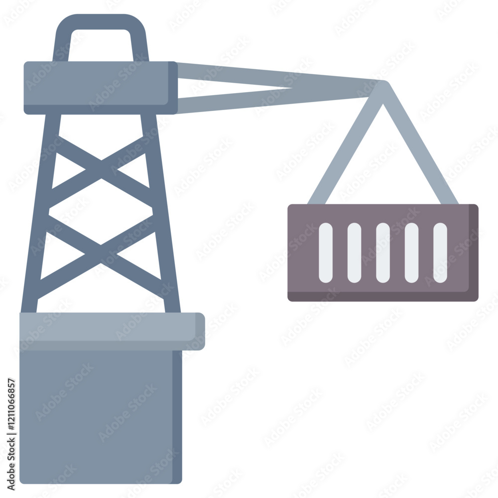 Port Flat Icon Port Flat Icon