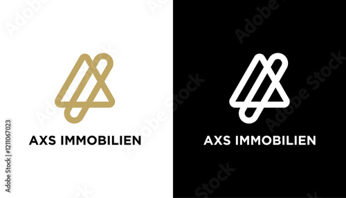 Letter A Immobilien Logo - Real Estate - Vector ICON Template 