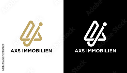 Letter A Immobilien Logo - Real Estate - Vector ICON Template 
