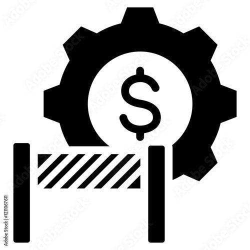 Trade Barrier Glyph Icon