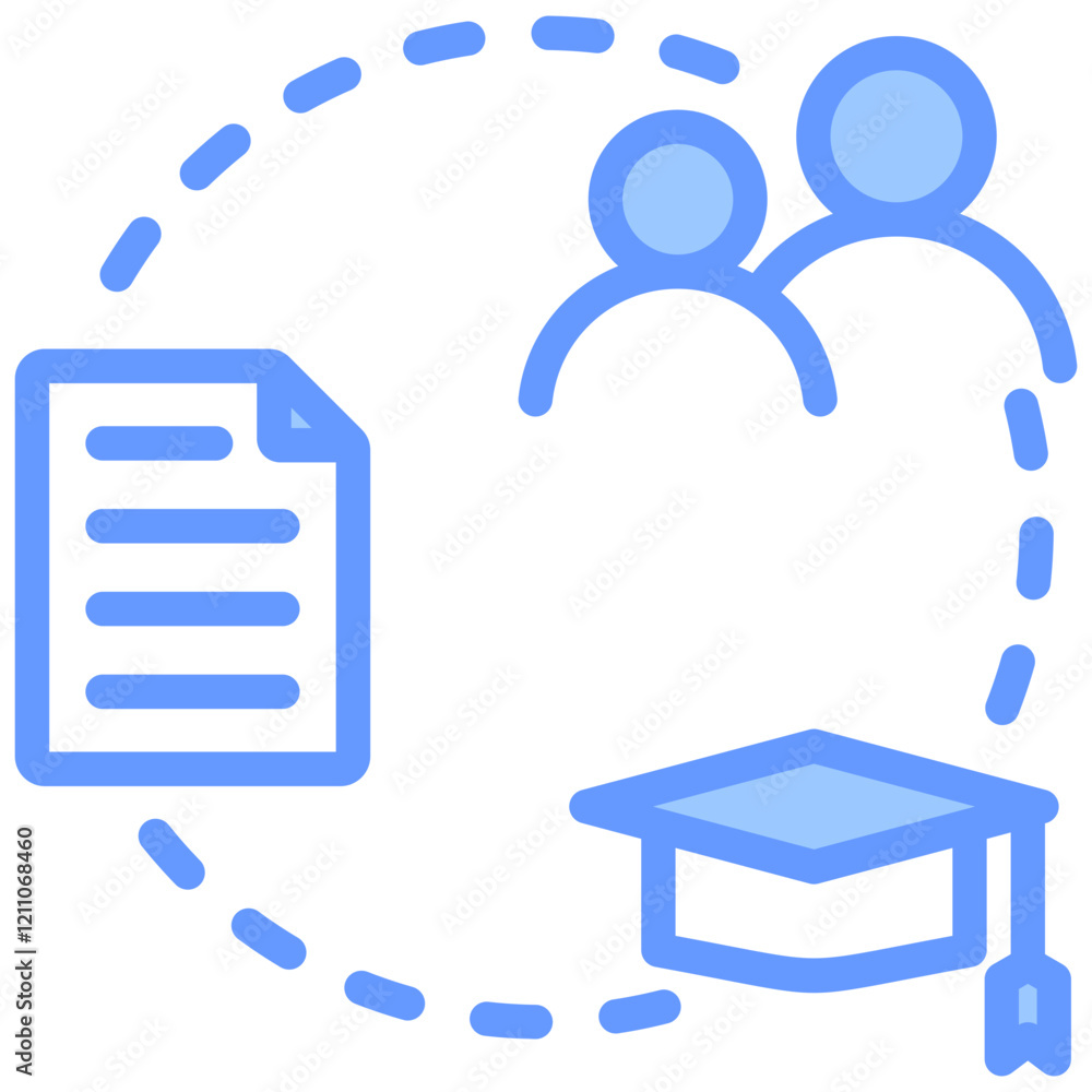 Self Directed Learning Blue Icon Self Directed Learning Blue Icon