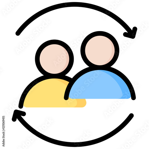 Informal Experiences Outline Color Icon