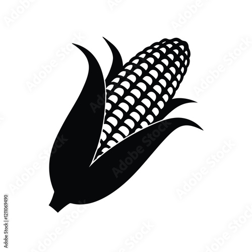 Corn on the cob vector illustration
