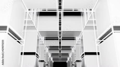 Moving cubes forming a plus sign