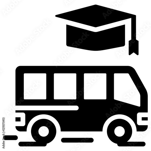 Educational Travel Glyph Icon