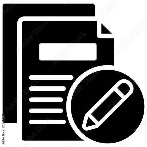 Informal Writing Glyph Icon