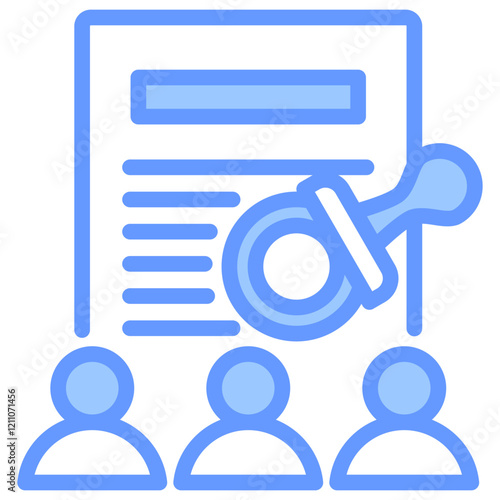Notary Public Blue Icon