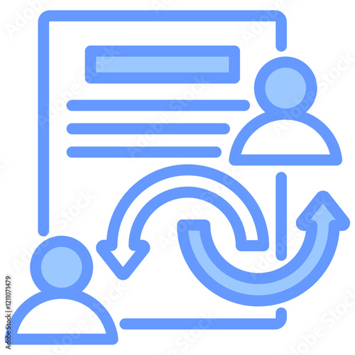 Power Of Attorney Blue Icon