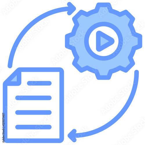 Execution Blue Icon
