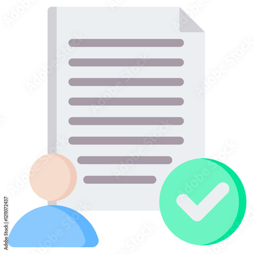 Attestation Flat Icon