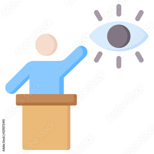 Witness Flat Icon