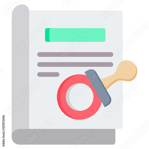 Notarial Journal Flat Icon