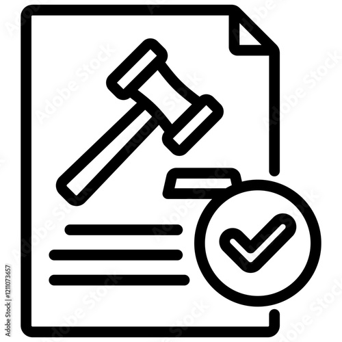Legalization Outline Icon