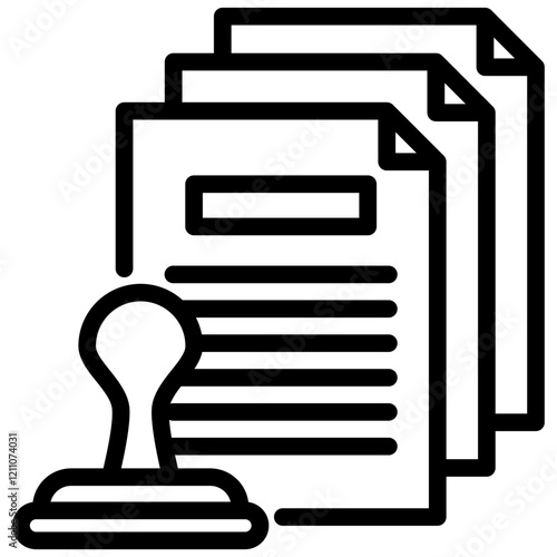 Imprimatur Outline Icon